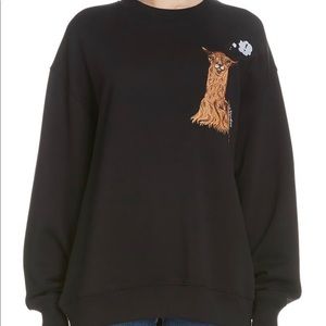 ACNE STUDIOS Llama Black Crewneck Sweatshirt Small